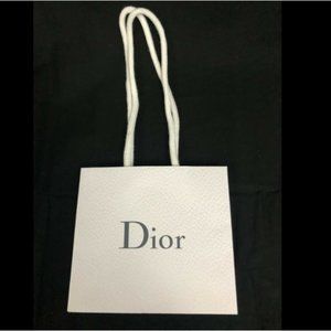 Authentic Dior Paper Shopping Bag White 5" x 5.6'" x 2"